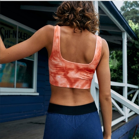 NWT M/L Good Karma Tie Dye Active Bralette - Coral Clay - Picture 9 of 9